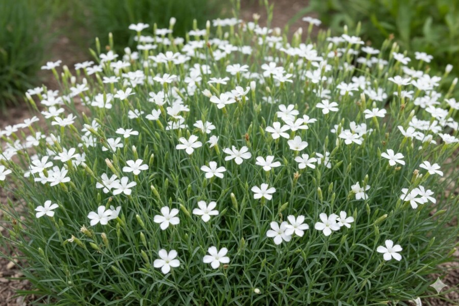 Weiße Heidenelke Dianthus deltoides 'Albiflorus' 5-10 Topf 9x9 cm (P9) Dianthus deltoides 'Albiflorus'