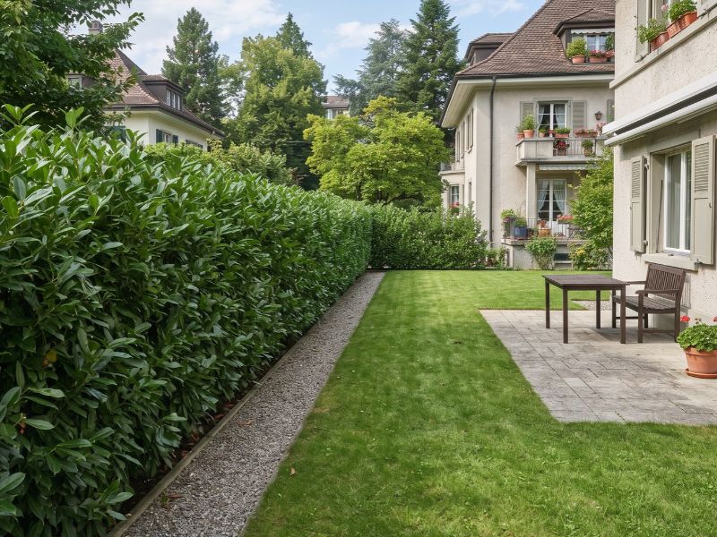Hecke aus Portugiesischer Lorbeerkirsche